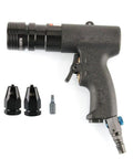 Straight Up Reliable Heavy Duty Adjustable Speed Pneumatic Rivet Nut Gun with quick swap self locking tips and accessories, ideal for fastener insert.
