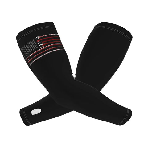 Stay Chill All Summer Long With These Dope Ice Silk Cooling Arm Sleeves Featuring A Bold Usa Flag Print, black, UV protection.