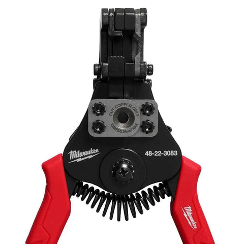 Top view of Automatic Wire Stripper Cutter For Quick One-Handed Insulation Removal, center-mounted leverage mechanism visible.