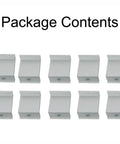10 Pack Aluminum Alloy End Clamps For Solar Panel PV Mounting Brackets Fits 30mm 32mm 35mm 40mm Frame Heights