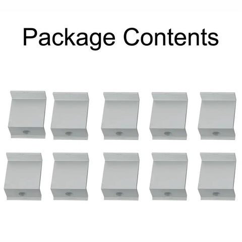 10 Pack Aluminum Alloy End Clamps For Solar Panel PV Mounting Brackets Fits 30mm 32mm 35mm 40mm Frame Heights