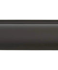 Front view of Rochdale Matte Black Cup Pull 3-3/4 Inch Center To Center, durable zinc cabinet drawer pull, includes mounting hardware.