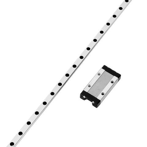 2 Pack 250mm linear sliding rail guide with 2 carriage blocks for 3D printers and CNC machines steel rails deliver smooth precise motion