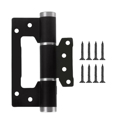 Black Slick Concealed Auto Door Hinges With Aluminum Alloy Build Easy Self Closing For Home Improvement Low Profile Durable And Quiet