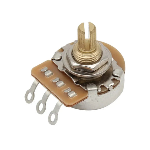 Two Pack B250K Linear Guitar Pots With Fifteen Point Five Millimeter Short Split Shaft And Twenty Four Spline Knurled Shaft