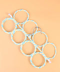Paper Rattan Scarf Hanger With 12 Foldable Rings For Wardrobe And Closet Organization Keep Your Fits Tight With This Dope Hijab Holder And Tie Rack Zero Clutter Vibes Guaranteed, showing multicolor handwoven rings.