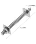 Two Sets M8 X 100mm 304 Stainless Steel Threaded Rods With Nuts And Washers DIY Ready For Wall Penetration Hardware Kit
