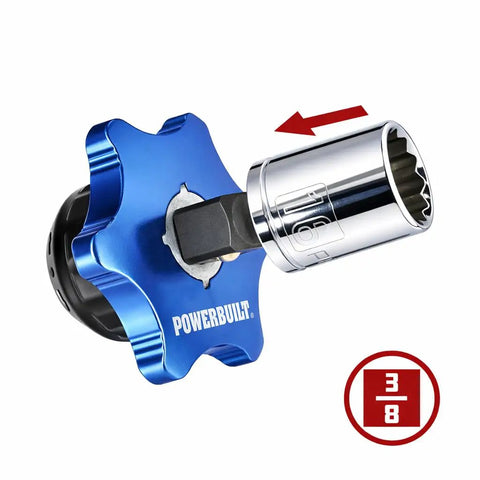 Three Eighths Inch Drive Palm Ratchet Finger Ratchet 2in1 Stubby Thumb Ratchet For Tight Spaces With socket attachment