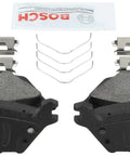 Bosch BE2383H rear blue ceramic brake pad set with hardware, two pads for Ford Expedition, F-150 and Lincoln Navigator
