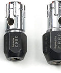 Close-up view of hex adapters from Super Handy 42 Piece Metric Ratcheting Tap And Die Set Makes Threading A Breeze With Reversible Handles.