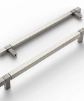 10 Pack Brushed Satin Nickel Kitchen Cabinet Pulls T Bar Style Drawer Handles For Cabinets Cupboards 7.5 Inch Hole Centers Model ZH0021