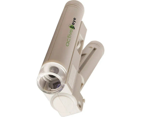 High Power 100x Microscope With Super Bright LED Illumination Includes Two AA Batteries And Compact Case Lightweight For Quick On The Go Pest Disease Or Plant Species ID In The Field, beige handheld