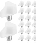 Stainless Steel Shelf Support Pins And 200 White Plastic Pegs Set, Heavy Duty Rock Solid Load Bearing For Wood Shelving