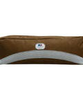 Trail Ready Cantle Bag For Western Saddles Heavy Duty 1000D Nylon With Padded 210T Lining And Zip Closure Brown front view