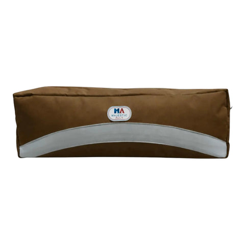 Trail Ready Cantle Bag For Western Saddles Heavy Duty 1000D Nylon With Padded 210T Lining And Zip Closure Brown front view