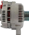Side view of 12V 130A High Output Alternator Replacement For Ford Crown Victoria 1992-1999 And Ford E Series Vans 1997-2008, Fits E-150 Econoline 1997-2002 And 2002-2008, Internal Regulator, Solid Pulley, Replaces AC Delco 321-1772 334-2250 334-2262