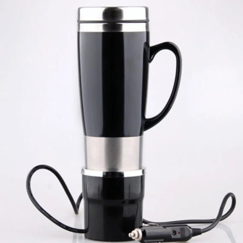 Heavy Duty Stainless Steel Car Kettle 50 Watt Portable Water Heater With Cigarette Lighter Plug For Swift Boiling Road Trip Coffee Mug