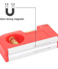 Rcniso Spirit Level Bubble Measuring Instrument for Home 2 Pieces Mini Magnetic Gradient with High Precision for Family Life ABS + TPR + Aluminum Frame showing strong magnetic base.
