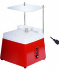 Shamjina Compact Bench Grinder Tool For Shaping Glass And Ceramics With Water Deflector Guard 110V Us Portable Polisher Workstation For Stained Art Projects Precision Dust Resistant Design Smooth Finishing, red workstation with power plug.
