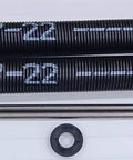 Heavy Duty Garage Door Torsion Springs Set 207 X 2 In X 22 In With Winding Bars Left And Right Pair Black Coated Corrosion Resistant
