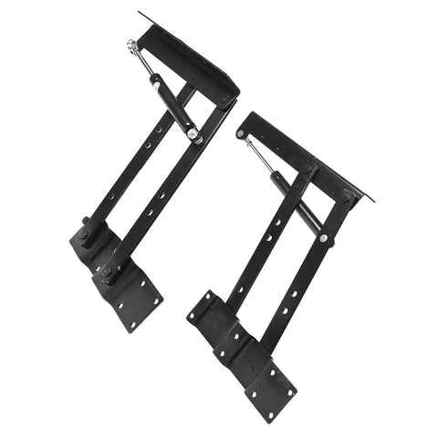 Heavy Duty Lift Up Coffee Table Mechanism With Hydraulic Hinges 2 Pack Rust Resistant Steel Lift Assist Side View