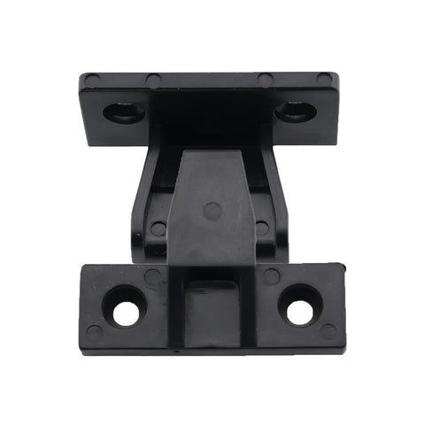 6 Pairs 48mm Black Plastic Stud Connectors Quick Release Furniture Panel Brackets With Screws For Wall Cladding Partitions And Cabinet Panels No Fuss Snap In Durable One Piece Molded Plastic Construction front view