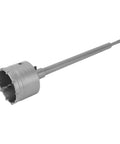 Jiawu 90Mm Sturdy Concrete Hole Saw Kit With Long Shank Rod For Drilling Walls Floors Perfect Heavy Duty Circle Bit Set Power Tools Bricks Cement Stone Chip Removal Handle Rod 90mm carbide core drill