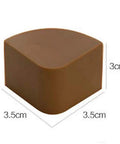 Premium Silicone Corner Guards For Range Hoods And Tables Straight Up Foolproof Peel And Stick Setup solid brown 3.5cm x 3cm edge bumpers