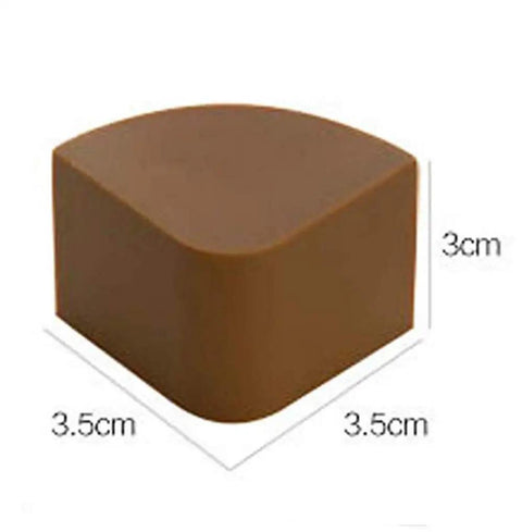 Premium Silicone Corner Guards For Range Hoods And Tables Straight Up Foolproof Peel And Stick Setup solid brown 3.5cm x 3cm edge bumpers
