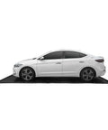 Containment Mat For Garage Floor 7 Foot 9 Inch By 16 Foot Non Slip Heavy Duty Waterproof Car Floor Protector under parked white car