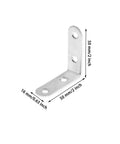 Stainless Steel Angle Corner Bracket With Screws 10 Pack 50x50mm Right Angle Braces For Diy Furniture Repair detailed view