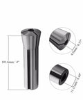 R8 Precision Round Spring Collet Set for Milling Machines, 3/8 Inch Inner Diameter, 65Mn Hardened Steel, front and detail view