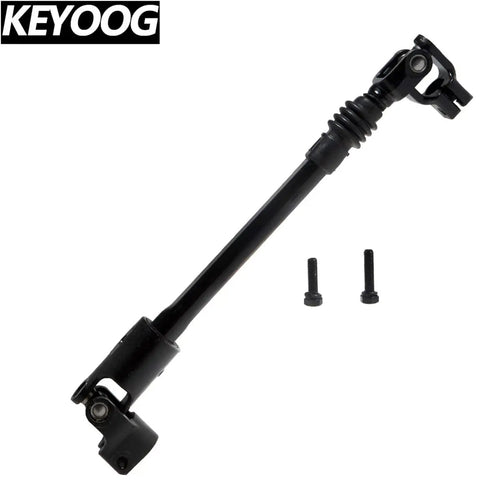 Power Steering Compatible Lower Steering Shaft Replacement For Jeep Cherokee XJ, Comanche, And Wagoneer - Fits 1984 To 1994 Models, Built Tough OEM Quality Steering Column, Easy Install, Replaces 4713943 black steel shaft with bolts