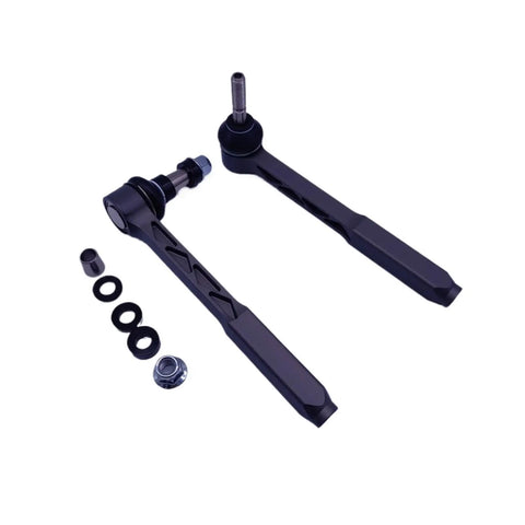 Adjustable Outer Tie Rod Ends Kit Beefed Up Forged Steel And Heim Joint Bearings For Porsche 996 997 Bump Steer Correction with hardware.