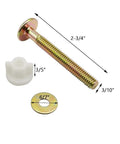Two Pack Heavy Duty Toilet Seat Screws with Hinge Bolts and Hardware Kit Including Metal Washers and Plastic Nuts Replacement
