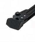 Close-up of a black Beefy 6061 Aluminum Kickstand For Tuttio Soleil 01 Electric Dirt Bike Off Road Motorcycle Durable Dirt Bike Stand