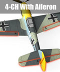 Top view of WWII Warbird RC Plane Ready To Fly For Adults And Teens 14 Plus, showcasing 4 channel control and WWII markings.
