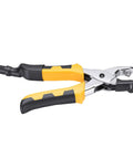 CHICIRIS Electric Badminton Racket Trumpet Plier 2A Cold Rolled Steel with ergonomic yellow and black grip handles.