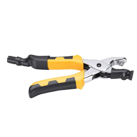 CHICIRIS Electric Badminton Racket Trumpet Plier 2A Cold Rolled Steel with ergonomic yellow and black grip handles.