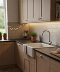 Modern kitchen featuring a concrete countertop and heavy duty water based concrete countertop sealer with slick matte finish.
