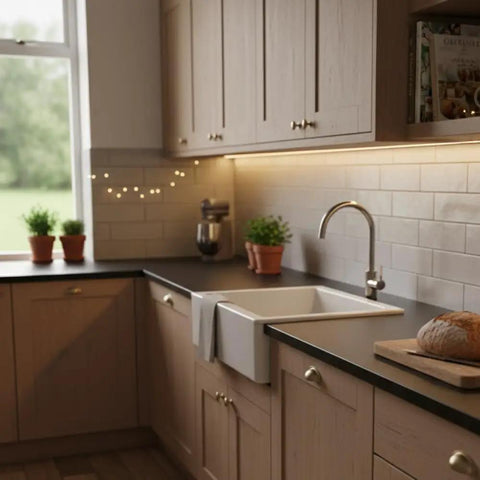 Modern kitchen featuring a concrete countertop and heavy duty water based concrete countertop sealer with slick matte finish.