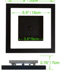 Top and side view of 8 Inch Flush Mount LED Ceiling Light 12W Modern Square Black Fixture With Three Color Temperatures 3000K 4000K 6500K