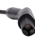 Heavy Duty 50A EV Charger Extension Cord 16.4 Foot Level 1 cable connector with three prongs for universal EV charging.