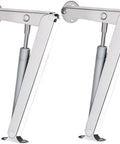 Heavy Duty Chest Lid Supports 200N 60lb Soft Close Hinges for Large Wooden Chests, pneumatic lid lifter gas struts, side view