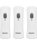 Auto On LED Rechargeable Flashlights 3 Pack For Home Power Outages shown with three flashlights in a vertical row