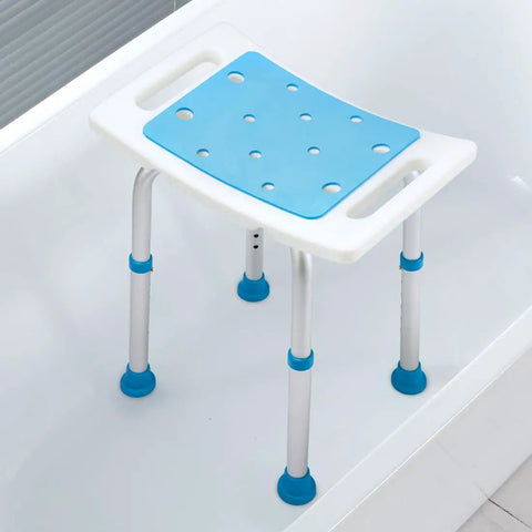 Shower Stool With 350 Pound Capacity, Adjustable Height Bath Chair With Padded Seat For Seniors, Elderly And Disabled in tub