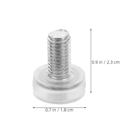 Close-up of one piece from 40 Piece Adjustable Furniture Feet For Desk And Chair, PVC And Metal Construction With Anti Wobble, Scratch Resistant.