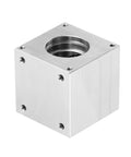 Right Angle Bevel Gearbox 1 To 1 90 Degree Output For DIY Projects With 20 Teeth, 1 Module, 10mm Shaft, Aluminum Frame, Keyway Bore