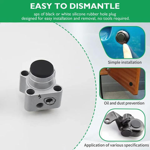 Four Sizes T Shaped Silicone Plugs 3.0 MM, 3.3 MM, 3.5 MM And 3.8 MM 0.125 Inch, simple installation and oil prevention