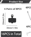 Size and quantity details of 4 Pack Semi Metallic MTB Disc Brake Pads For Hydraulic Brakes Compatible With Elixir series
